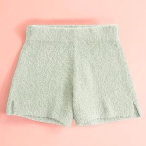 NWT Abercrombie Fitch Lounge Collection Boucle Sweater SHORT SHORTS Green‎ - M